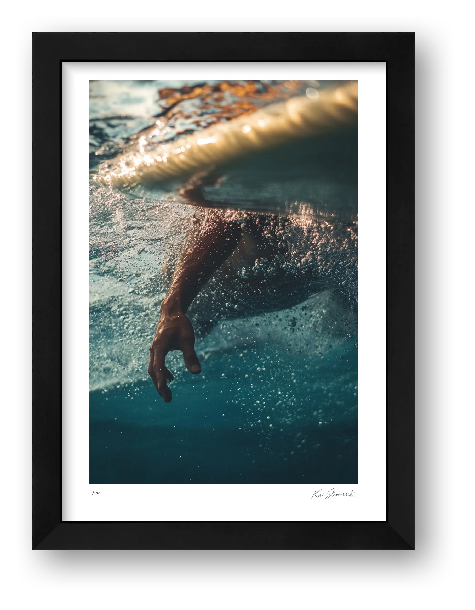 Blue Reach, framed preview at 21 × 30 cm