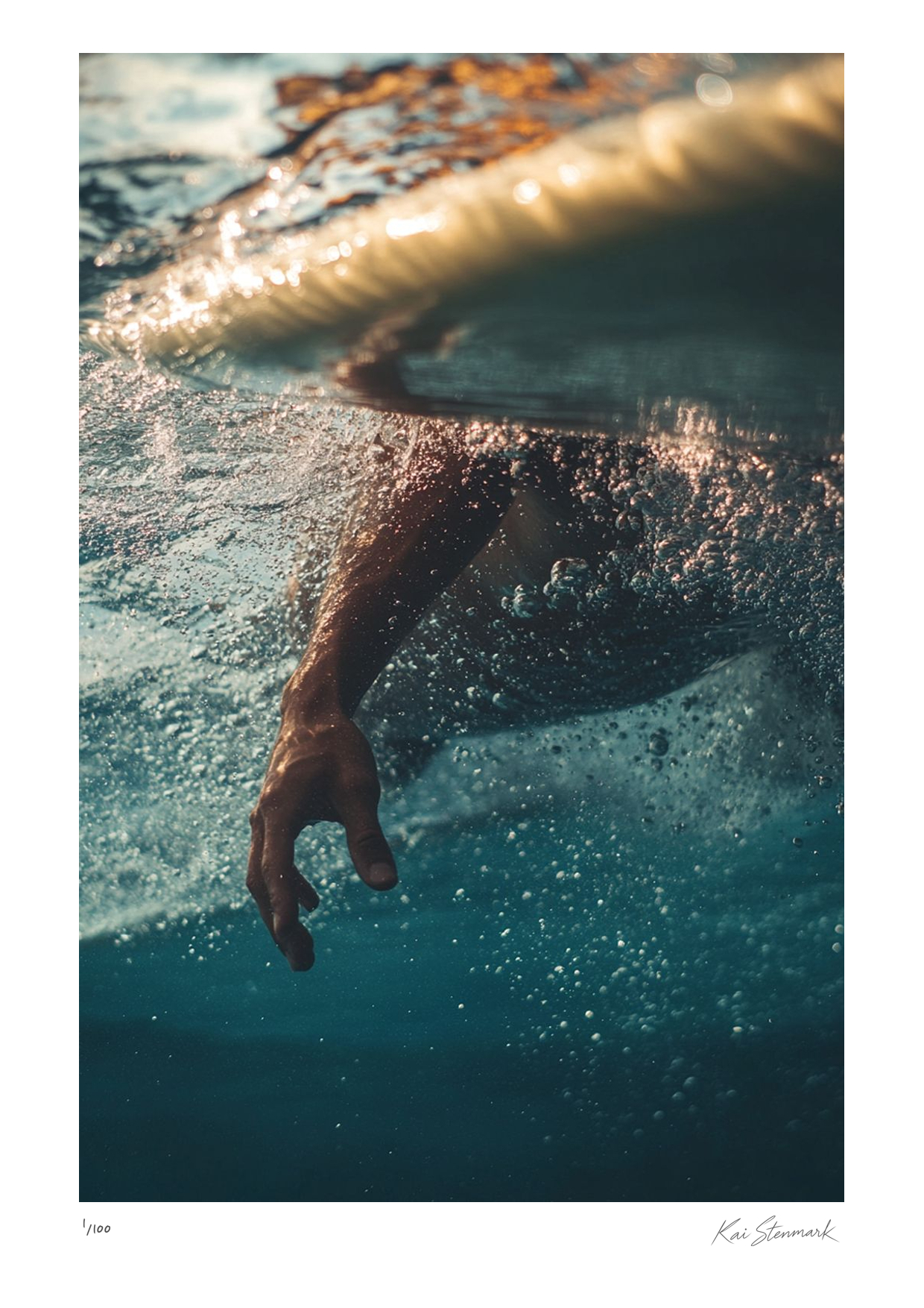 Blue Reach by Kai Stenmark, signed and numbered